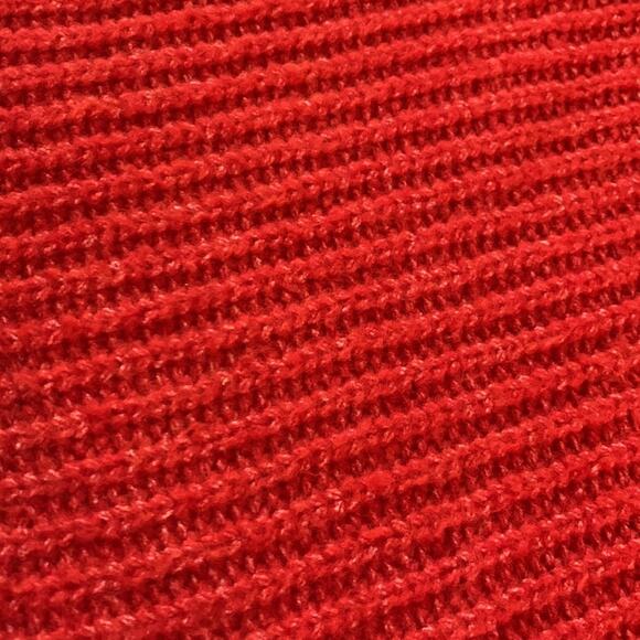 Pilcro womens small oversized anthropologie red rust knit cowl turtleneck sweate - Picture 6 of 10